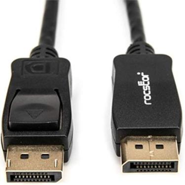Imagem de Cabo DisplayPort 1.2 M/M Rocstor Premium 10 pés/3 m – DisplayPort 4K – DisplayPort macho digital áudio/vídeo – 3 m – preto – cabo DP para DP 4Kx2K – DisplayPort para monitor, dispositivo de áudio/vídeo – 2,70 GB