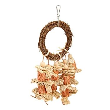 Imagem de Brinquedos de Mastigação de Madeira Papagaio Brinquedo de Mastigação de Pássaro de Madeira, Brinquedo de Mastigação de Balanço de Pássaro Espigas de Milho Escalada