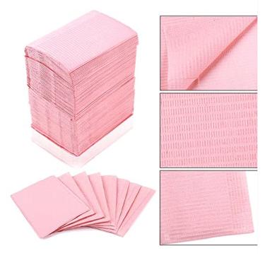 Imagem de 50 almofadas de limpeza de tatuagem descartáveis rosa e capas de mesa - guardanapos de beleza e dentários - babadores de tatuagem