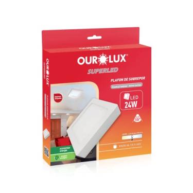 Imagem de Plafon LED Sobrepor 24W Bivolt 4000K Quadrado