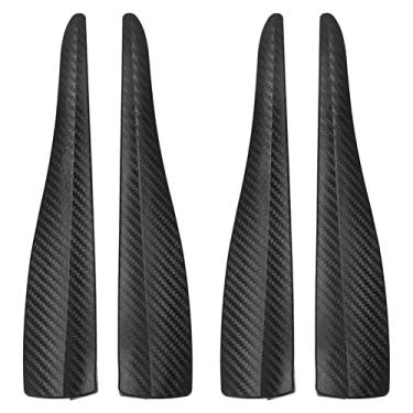 Imagem de Protetor de pára-choque de carro 4 peças, protetor de pára-choque de porta de carro, estilo de fibra de carbono 28 cm/11 polegadas tiras anti-riscos adesivo de proteção de borda protetor de canto