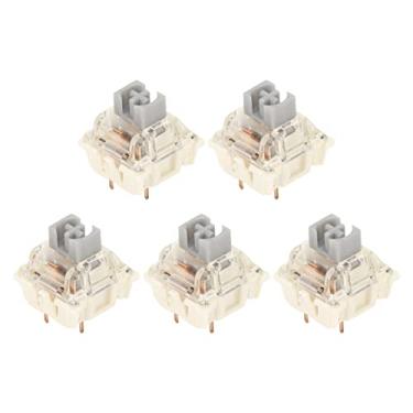 Imagem de Interruptor de Teclado Mecânico Linear Silencioso Pré-lubrificado, 45 Peças, Conjunto de Interruptor de Teclado Mecânico Tátil Retroiluminação à Prova D'água Hot Swappable para (G Silver PRO, mola dupla)