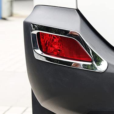 Imagem de JIERS Para Toyota RAV4 2014 2015, ABS cromado, luz de neblina traseira, moldagem, moldura enfeitada, para-choque, acessórios de estilo de carro