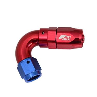 Imagem de Conexão 6AN / AN6 Curva 120° graus para Mangueira Aeroquip - American (Azul e Vermelha)