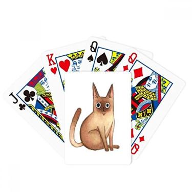 Imagem de DIYthinker Miaoji Pintura Aquarela Gato Siamês Poker Jogando Magic Card Jogo de Tabuleiro Divertido