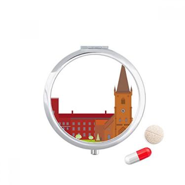 Imagem de Porta-comprimidos Danish Koling National Landmark Building Pocket Medicine Storage Box Dispenser recipiente