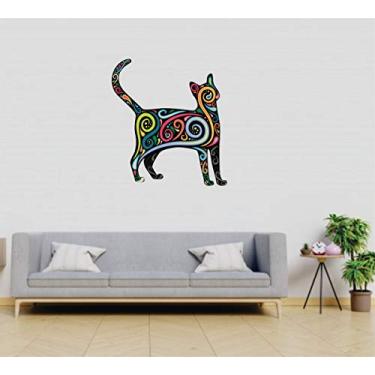 Imagem de Adesivo Decorativo Gato color 50cm x 55cm