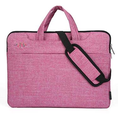 Imagem de SOUGAO Bolsa para laptop 13/14/15,6 polegadas Ombro Tablet Satchel Sleeves, Acolchoado, rosa, 15.6"
