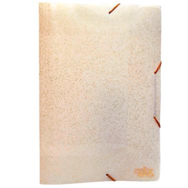 Imagem de Pasta Aba Elástico Glitter Secrets Ofício Gold Dello