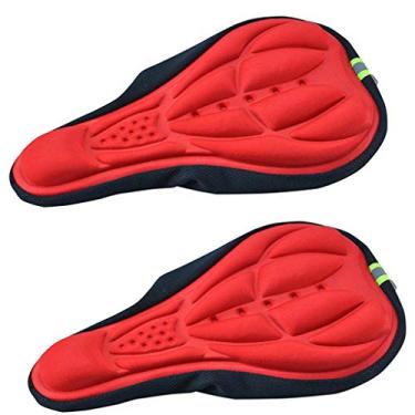 Imagem de Weite - Conjunto com 2 capas com almofadas de gel para selim, confortável, para homens e mulheres, supermacia, para bicicletas ergométricas e comuns