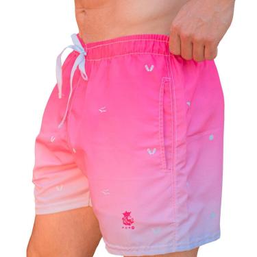 Imagem de Shorts Bermuda Praia Estampado Masculino Pink Degradê - Form 23-Feminino