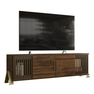 Imagem de Rack Bancada Metallic 1.9 Com Portas Ripadas e Pés de Metal