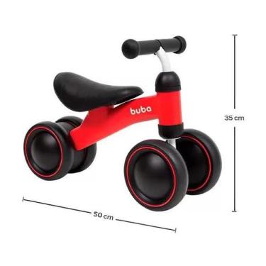 Imagem de Bicicleta De Criança Para Equilíbrio 4 Rodas Vermelha 13517 - Buba - B