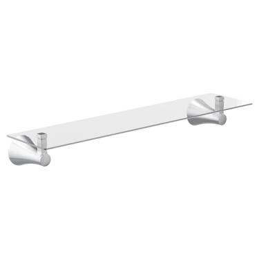 Imagem de Moen YB0390CH Prateleira de vidro para banheiro com 53 cm de largura, cromada