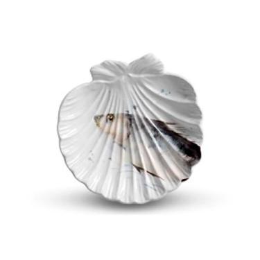 Imagem de Cj.6 Pratos Sobremesa De Cerâmica Ocean Branco 20cm Scalla