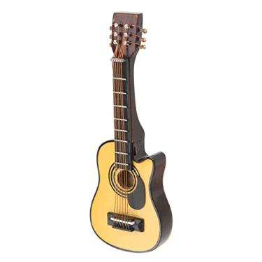 Imagem de Guitarra Em Miniatura, Exibição de Guitarra Em Miniatura Pintada Decorativa Realista 1:12 para Casa (Balada)