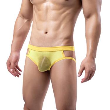 Imagem de Roupa íntima masculina macia masculina moda calcinha subir calcinha sexy cueca roupa íntima masculina fruta, Amarelo, P