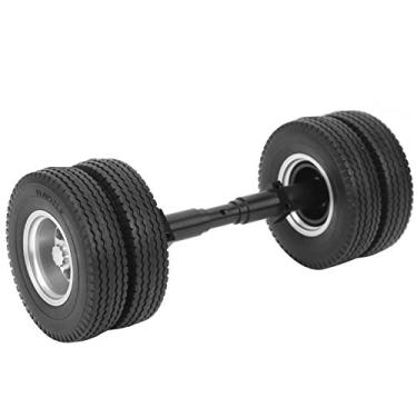 Imagem de Pneu de reboque RC, pneu RC firme e durável para reboques modificados DIY para entusiastas de modificação de modelo de carro para reboque traseiro de reboque de trator Tamiya 1/14