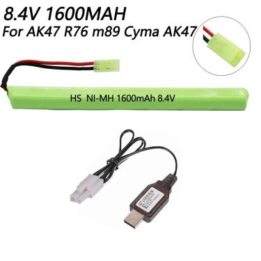 Imagem de Tomada Tamiya mini e carregador para armas de Airsoft Cyma AK47  pulso rosman da AEG R76  bateria