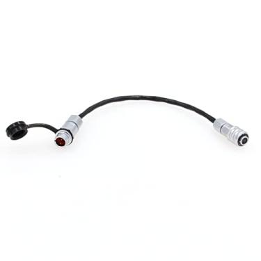 Imagem de DRRI Weipu 2 pinos macho para fêmea cabo de alimentação para BMPCC4K Blackmagic Pocket Cinema Camera 4K 6K (10CM)