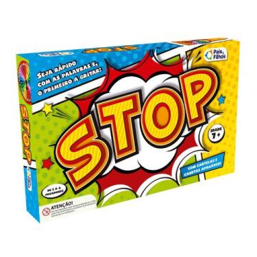 Imagem de Stop Jogo Educativo Criança Familia Brinquedo De Tabuleiro Pais E Filh