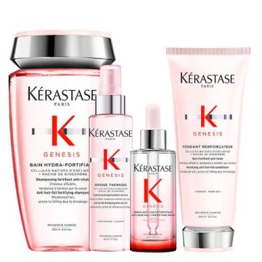 Imagem de Kérastase Genesis Kit - Shampoo + Condicionador + Sérum + Protetor Tér