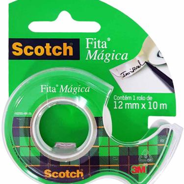 Imagem de Fita magica scoth 12 mm X 10 M com porta fita