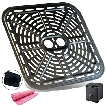 Imagem de Bandeja para fritadeira Air Fryer para fritadeiras a ar COSORI de 6,8 litros, placa quadrada de frigideira a ar de 2,8 cm, grelha para fritadeira a ar, antiaderente