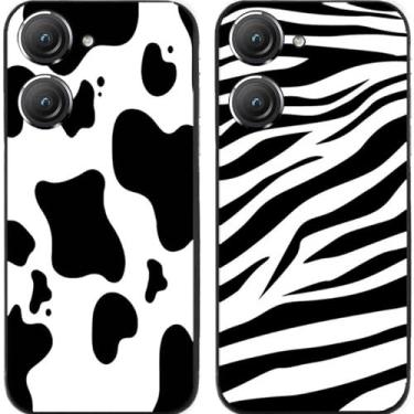 Imagem de 2 peças zebra leite bolinhas TPU gel silicone capa de telefone traseira para Asus Zenfone 8/9/10 (Asus Zenfone 9)