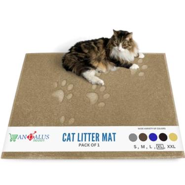 Imagem de Tapete de areia para gatos ANDALUS | Pequeno/Grande/Tamanho GG | Livre de ftalatos e BPA | Armadilha bagunça | Controle de dispersão | Fácil de limparAndalus Brands Extra Large (35" x 23") bege