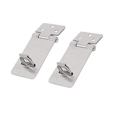 Imagem de LDEXIN 2 peças de cadeado, fecho, trava de segurança, trava de portão, aço inoxidável, fecho giratório para armário (5 cm)