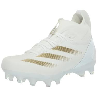 Imagem de adidas Tênis masculino Adizero Impact Premier, Branco/dourado metálico/branco, 11.5