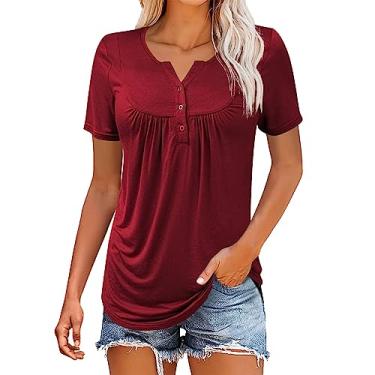 Imagem de Camisetas femininas ocidentais plus size manga longa sem capuz roupas fofas para adolescentes meninas júnior vermelho G, Vermelho, G