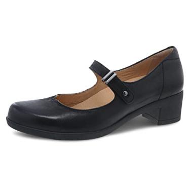 Imagem de Dansko Callista Mary Jane feminino – sapatos confortáveis, suporte de arco, alça ajustável, Preto, 9.5-10