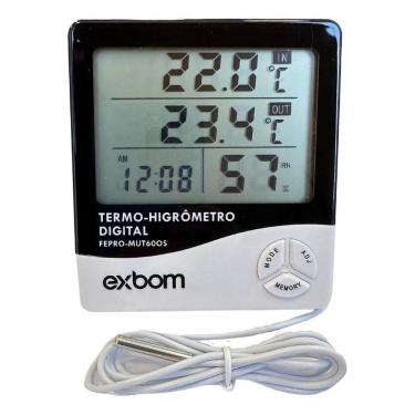 Imagem de Termo Higrômetro Digital Com Sensor Externo Calibrado