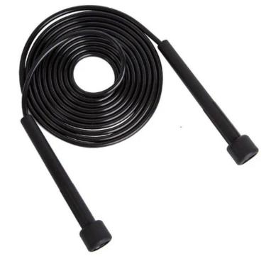 Imagem de Corda de pular Silicone para adultos e infantil esportes e perda de peso - Preta-Unissex