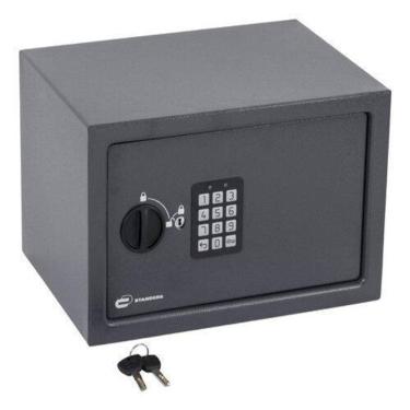 Imagem de Cofre Digital Aço Senha E Chave 22,8X35X25Cm - 16 Litros