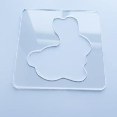 Imagem de CHENRUI Modelo de acolchoamento, régua de acrílico para acolchoamento de movimento livre em máquina doméstica (coelho)