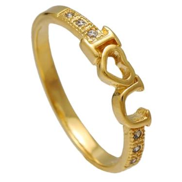 Imagem de Anel I Love You Coração E Zircônia Folheado A Ouro 18k Softjoias (20)