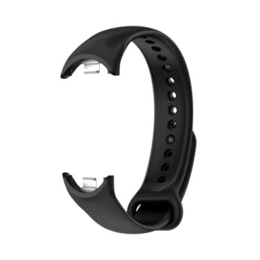 Imagem de Pulseira extra compatível com relógio xiaomi Mi band 10,Mi band 9,Mi band 8 - Cores qualidade premium silicone flexível(Preto Mi band 8/10)
