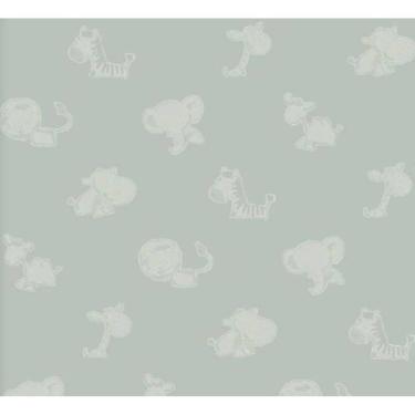 Imagem de Papel de Parede Safari Friends Infantil Verde SF6222