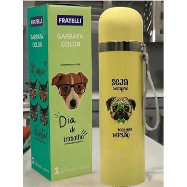 Imagem de Garrafa Térmica, Estampa Pet, 480ml, Amarelo