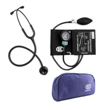 Imagem de Kit Conjunto Esfigmomanômetro + Estetoscópio Com Garantia Bic