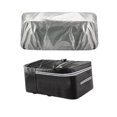 Imagem de Fancyes Bolsa para bagageiro traseiro de bicicleta, bolsa organizadora de porta-malas de bicicleta com zíper, cesta de transporte, bolsa de selim, alforje, 33cmx21cmx18cm 15l