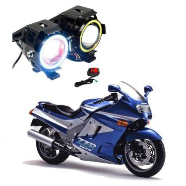 Imagem de Par Farol de Milha Angel Eye U7 para Moto Kawasaki NINJA ZZR 1100CC 19