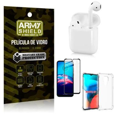 Imagem de Fone Bluetooth LY-122 Moto E7 + Capinha Anti Impacto + Película 3D - A