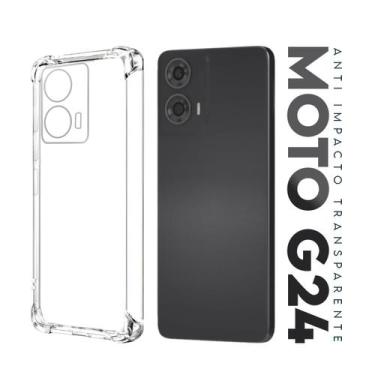 Imagem de Capa Anti Shock Transparente Para Moto G24 Xt2423 Tela 6.56 - Luiza Ce