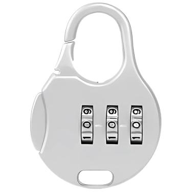 Imagem de Cadeado com Senha 3 Dígitos – Proteção Armários Malas Maletas – Antifurto Compacto Seguro Durável (Cinza)