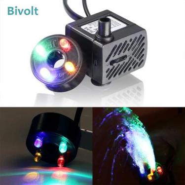 Imagem de Bomba Submersa com LED Bivolt Motor Bombinha para Fonte de Água Bebedo
