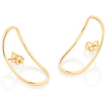 Imagem de Brincos rommanel oval vazado banhado a ouro 18k 526921